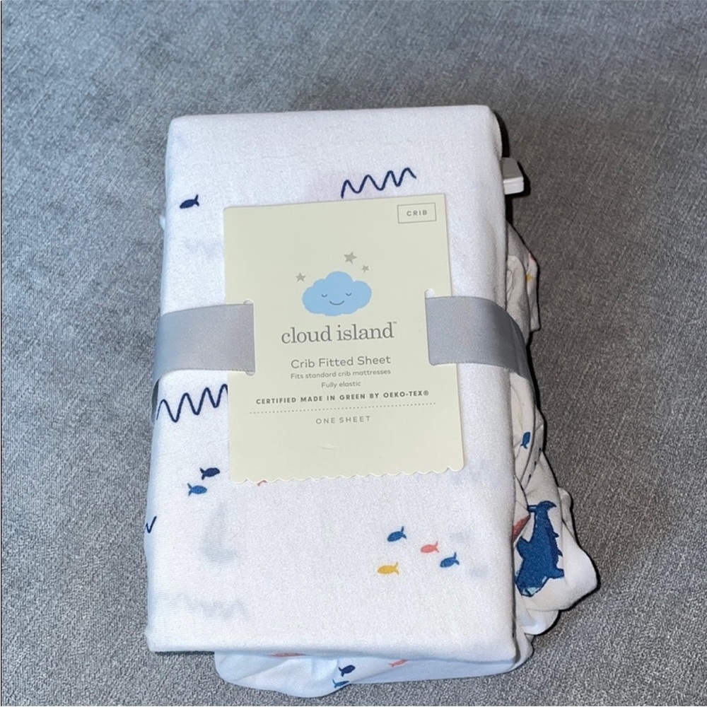 Cloud Island Crib Fitted Sheet - Nautical